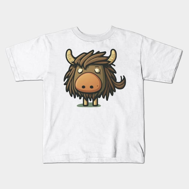 Super Furry Minimalist Gnu Kids T-Shirt by CutePlanetEarth